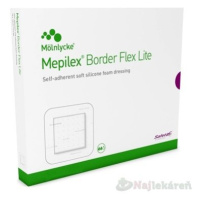 Mepilex Border Flex Lite samolepivé krytie na rany 7,5x7,5cm, 5ks