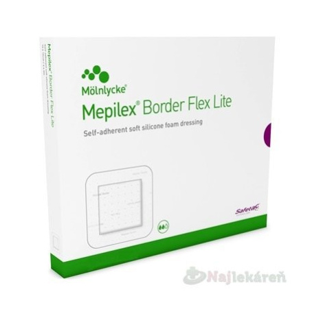 Mepilex Border Flex Lite samolepivé krytie na rany 7,5x7,5cm, 5ks