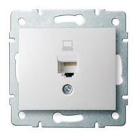 DOMO   Dátová zásuvka (RJ45Cat 5e Jack) Biela