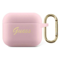 Obal Guess GUA3SSSI AirPods 3 cover pink Silicone Vintage Script (GUA3SSSI)