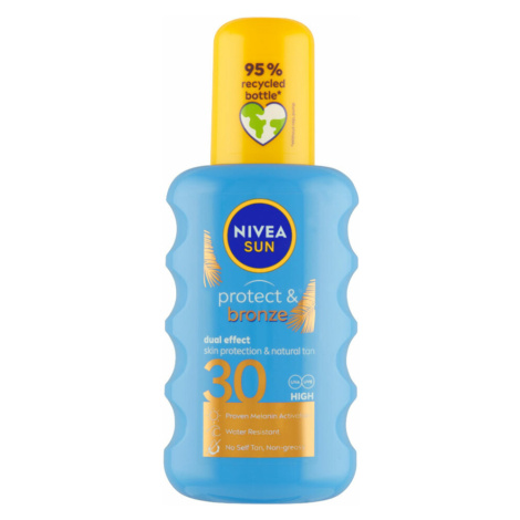 NIVEA Sun Sprej na opaľovanie podporujúci zhnednutie Protect & Bronze OF 30 200 ml