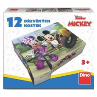 Drevené licenčné kocky Mickey Mouse - 12 kociek
