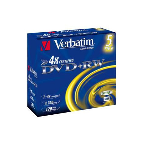 VERBATIM DVD+RW(5-Pack)Jewel/4x/DLP/4.7GB