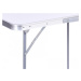 Campingový rozkladací stôl CORN 80 x 60 cm biely