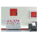 F 0444 AG Design Samolepiace dekorácie - samolepka na stenu - Red nostalgie, veľkosť 65 cm x 85 