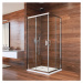 MEREO - Sprchovací set: LIMA, obdĺžnik, 100x90 cm, chróm  ALU, sklo Číre, vanička z liatého mram