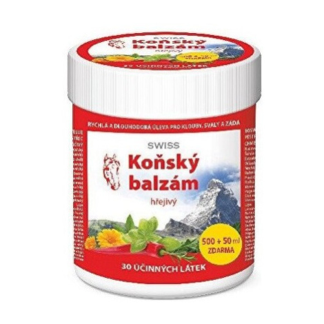 SWISS Konský balzam hrejivý 500 + 50 ml ZADARMO