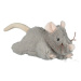 Hračka mačka myš šedá plyšová robustná 15cm TR 1ks