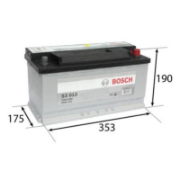 BOSCH S3 90 Ah Autobatéria 12V , 720 A ,0 092 S30 130