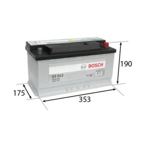 BOSCH S3 90 Ah Autobatéria 12V , 720 A ,0 092 S30 130