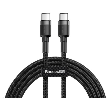 Baseus Cafule Series nabíjací / dátový kábel USB-C na USB-C PD2.0 60W Flash 1m, šedá-čierna
