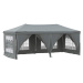 vidaXL Skladací párty stan s bočnými stenami antracitový 3x6 m