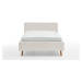 Biela čalúnená dvojlôžková posteľ s úložným priestorom s roštom 140x200 cm Mattis - Meise Möbel