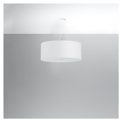 Biele závesné svietidlo s textilným tienidlom ø 70 cm Volta – Nice Lamps
