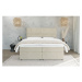 Béžová boxspring posteľ s úložným priestorom 140x200 cm Lola – Ropez