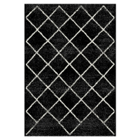 KONDELA Mates Typ 1 koberec 67x120 cm čierna / vzor