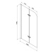 MEXEN/S - Cubik obdĺžniková vaňa 150 x 70 cm s panelom + vaňová zástena 100 cm, transparent, chr