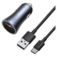 Nabíjačka do auta Baseus Golden Contactor Pro car charger, USB + USB-C, QC4.0+, PD, SCP, 40W (gr