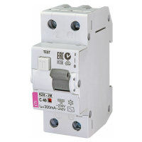 Chránič prúdový s nadprúdovou ochranou KZS-2M 1p+N AC C40A/0,3 10kA (ETI)