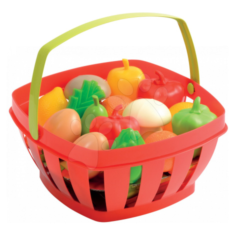 Écoiffier detský košík s ovocím a zeleninou 966 červený