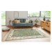 Zeleno-krémový koberec z viskózy 160x230 cm Oriental – Nouristan