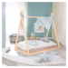 Domčeková detská posteľ v prírodnej farbe 70x140 cm Montessori – Roba