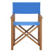 Režisérska stolička teakové drevo Dekorhome Modrá,Režisérska stolička teakové drevo Dekorhome Mo