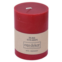 Červená sviečka Eco candles by Ego dekor Friendly, doba horenia 37 h