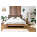Hnedá/prírodná dvojlôžková posteľ s roštom 160x200 cm Charlie – Bobochic Paris
