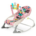 Dětské houpací křeslo ECOTOYS vibrace/zvuky/hračky/regulace růžové