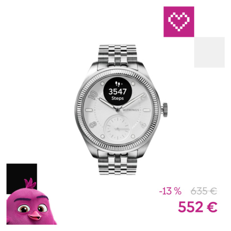 Withings Scanwatch Nova Brilliant Edition 39mm strieborné
