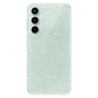 Odolné silikónové puzdro iSaprio - Abstract Triangles 03 - white - Samsung Galaxy S23 FE