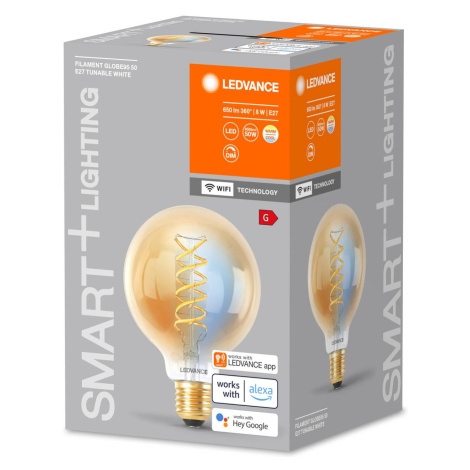 LEDVANCE SMART+ WiFi E27 8W LED G95 zlatá 822-850