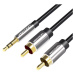 Kábel 2xRCA cable (Cinch) jack to 3.5mm Vention BCFBJ 5m (black)