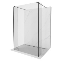 MEXEN/S - Kioto Sprchová zástena WALK-IN voľne stojaca 90 x 30 x 30 cm, transparent, čierna 800-