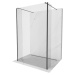 MEXEN/S - Kioto Sprchová zástena WALK-IN voľne stojaca 90 x 30 x 30 cm, transparent, čierna 800-