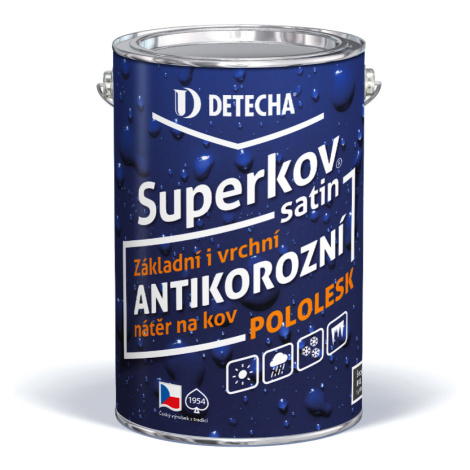 DETECHA Superkov satin - vysokoodolný antikorózny syntetický náter RAL 7040 - okenná šedá 20 kg