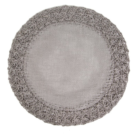 Sivé prestieranie na stôl BOHO 38 cm - sada 6 kusov Eurofirany
