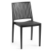 Čierna plastová záhradná stolička Bars - Rojaplast