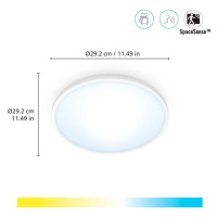 WiZ SuperSlim LED stropné svetlo CCT Ø29cm biele