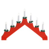 Vianočný svietnik Candle Bridge červená, 7 LED