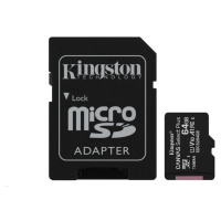 Kingston 64GB micSDXC Canvas Select Plus 100R A1 C10 Card + SD adaptér