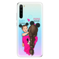 Odolné silikónové puzdro iSaprio - Mama Mouse Brunette and Boy - Xiaomi Redmi Note 8