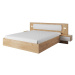 posteľ XIA 160, dub zlatý/biela