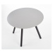 Okrúhly jedálenský stôl Balrog svetlo šedý/čierny