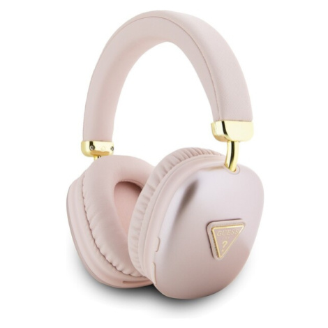 Guess PU Leather 4G Triangle Logo Bluetooth Stereo Headphone Pink