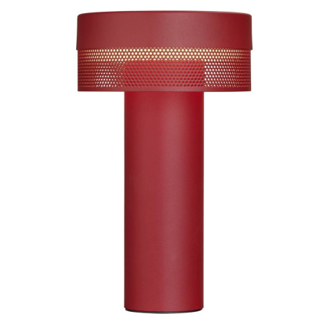 Stolová LED lampa Mesh batéria výška 24 cm červená