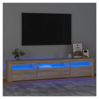 vidaXL TV skrinka s LED svetlami dub sonoma 195x35x40 cm