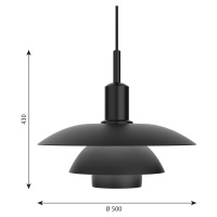 Louis Poulsen PH 5/5 závesné čierna CCT Bluetooth