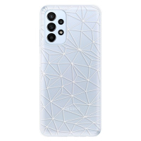 Odolné silikónové puzdro iSaprio - Abstract Triangles 03 - white - Samsung Galaxy A23 / A23 5G